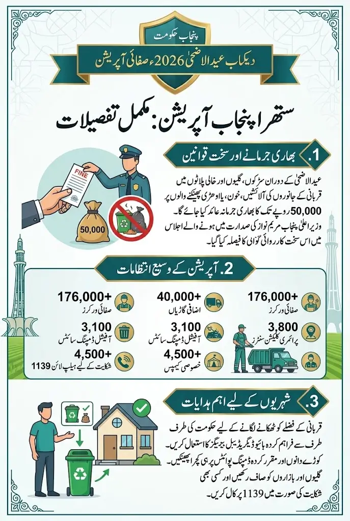Punjab Eid Waste Fine Rs50,000 for Illegal Offal Disposal Full Details