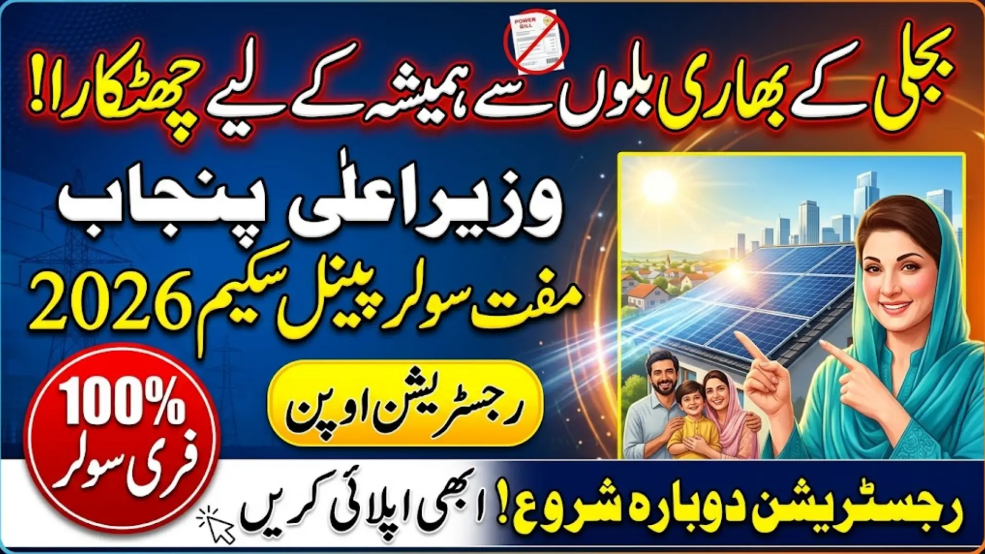 CM Punjab Solar Panel Scheme 2026 Online Apply Reopened to Help Reduce Electricity Bills