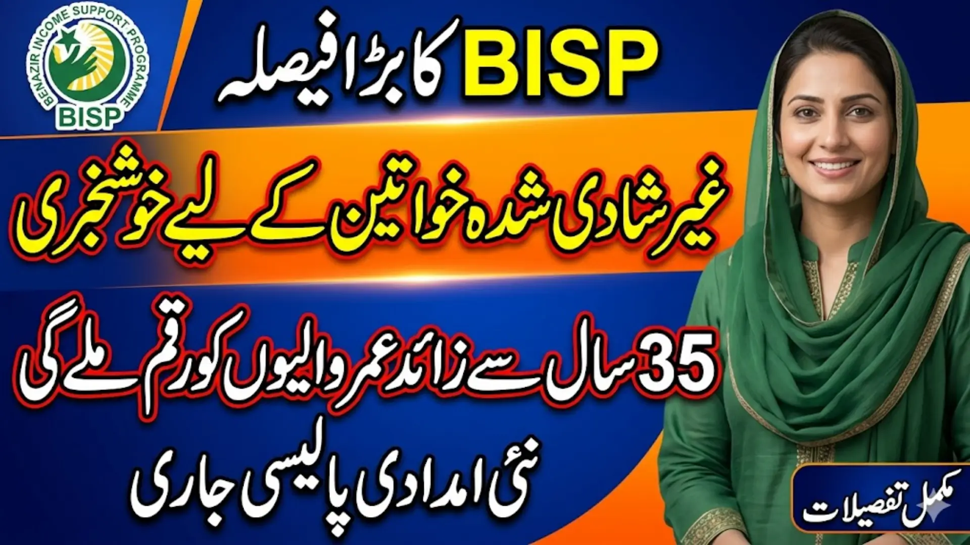 BISP Expands Support for Unmarried Women Above 35 Years How to Apply